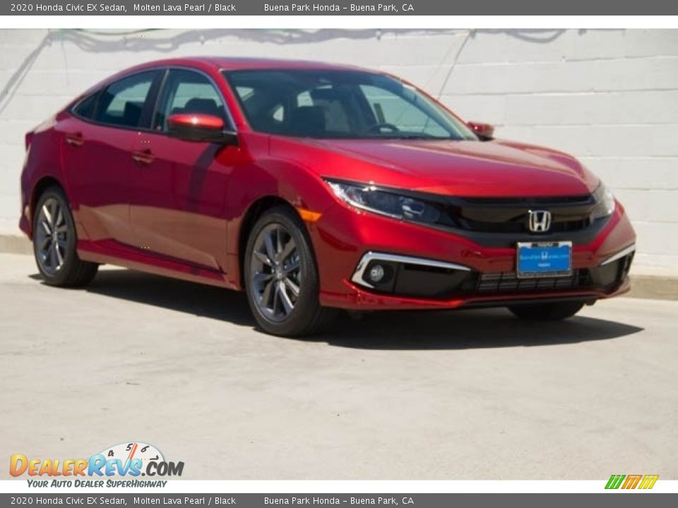 2020 Honda Civic EX Sedan Molten Lava Pearl / Black Photo #1
