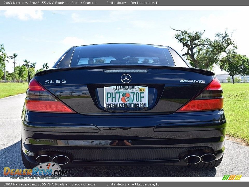 2003 Mercedes-Benz SL 55 AMG Roadster Black / Charcoal Photo #15