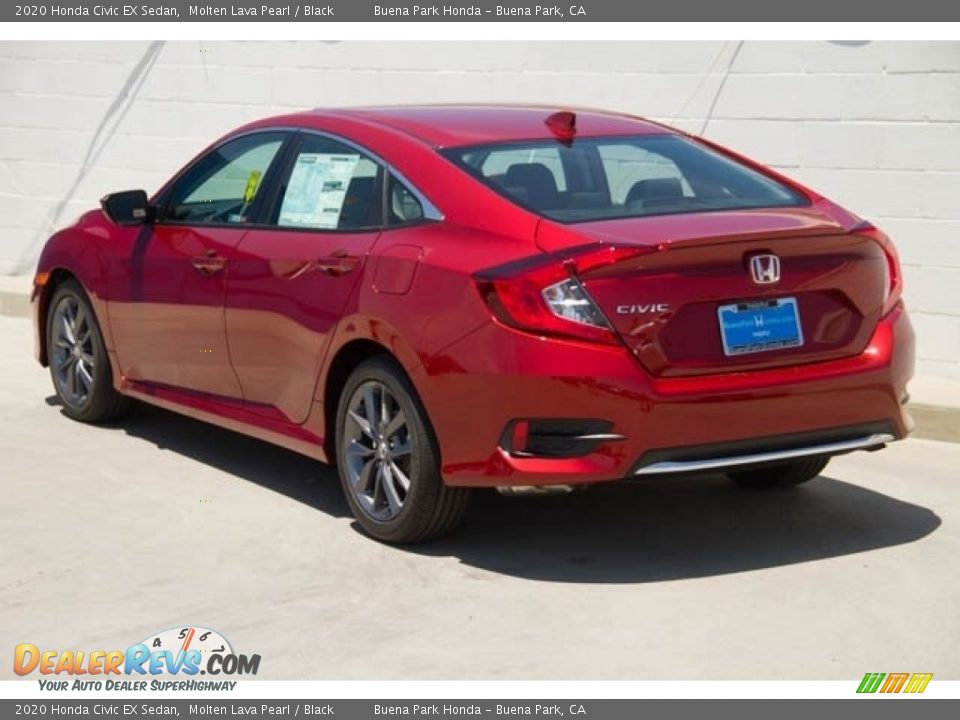 2020 Honda Civic EX Sedan Molten Lava Pearl / Black Photo #2