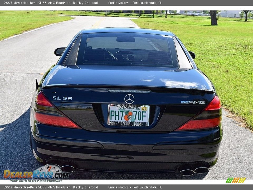 2003 Mercedes-Benz SL 55 AMG Roadster Black / Charcoal Photo #17