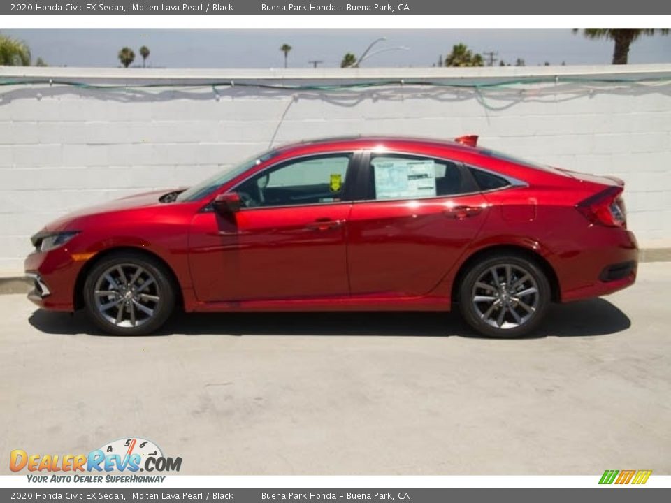 2020 Honda Civic EX Sedan Molten Lava Pearl / Black Photo #4