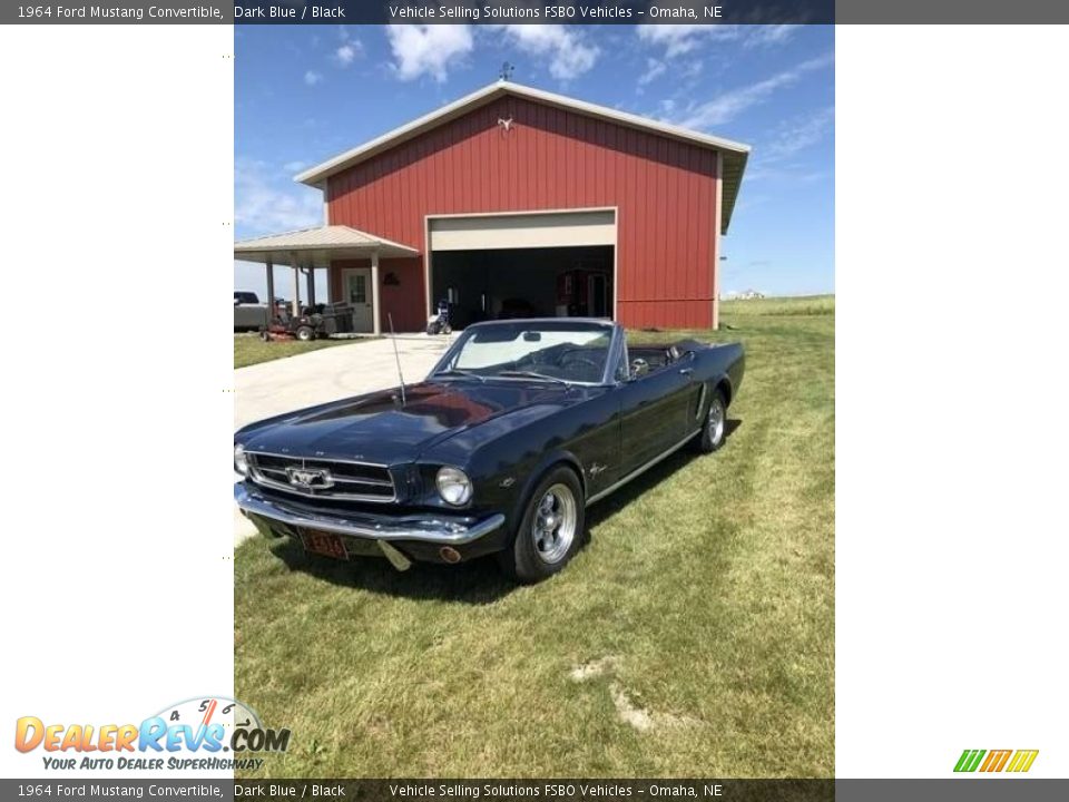 1964 Ford Mustang Convertible Dark Blue / Black Photo #6