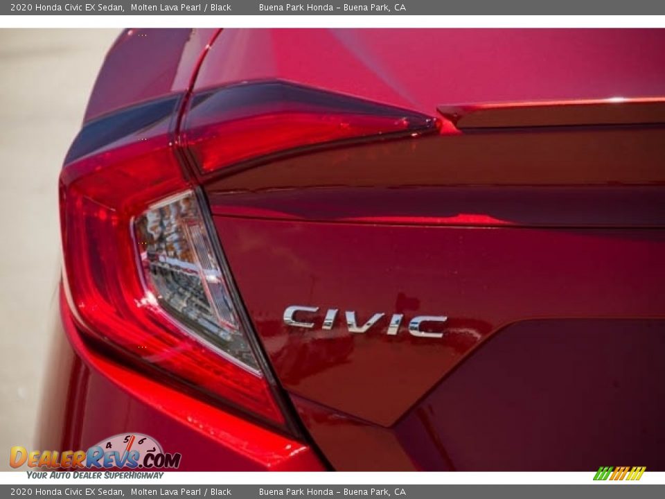 2020 Honda Civic EX Sedan Molten Lava Pearl / Black Photo #6