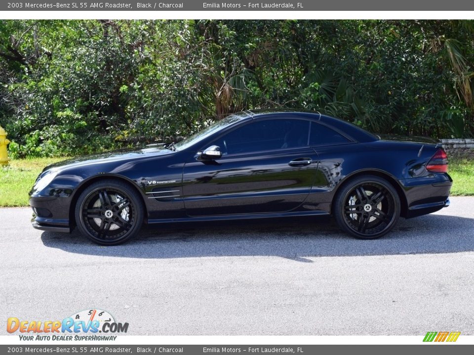 2003 Mercedes-Benz SL 55 AMG Roadster Black / Charcoal Photo #20