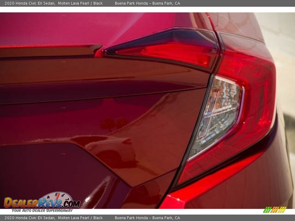2020 Honda Civic EX Sedan Molten Lava Pearl / Black Photo #7