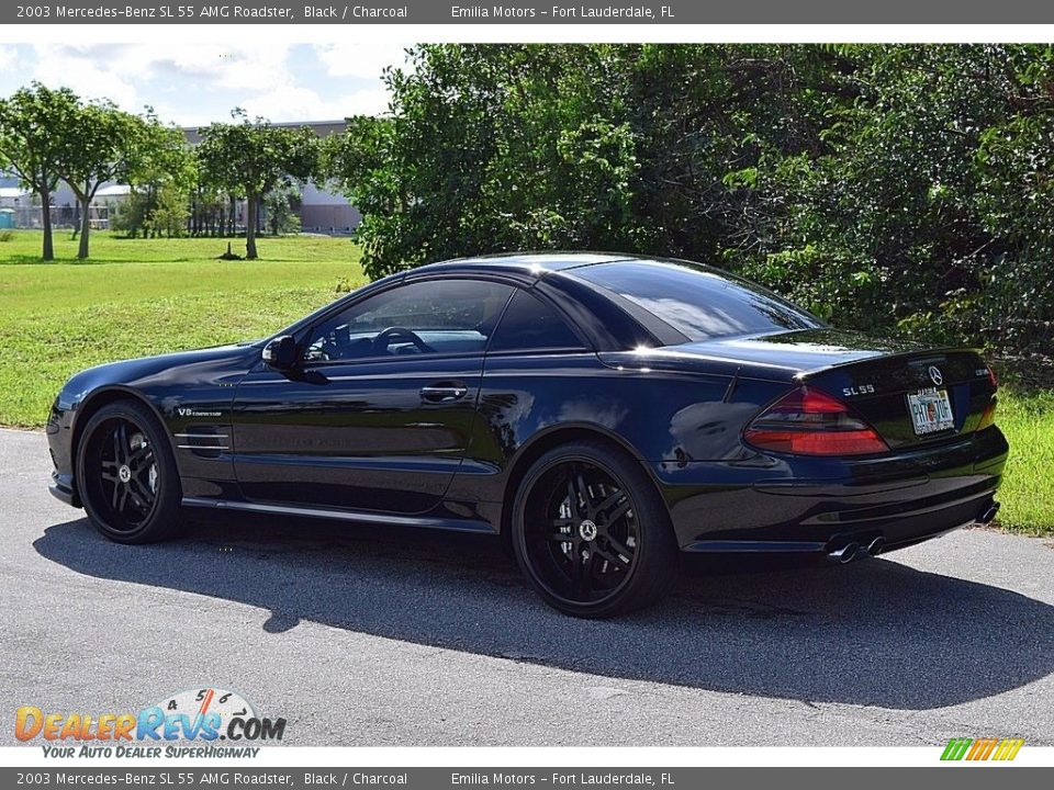 2003 Mercedes-Benz SL 55 AMG Roadster Black / Charcoal Photo #21