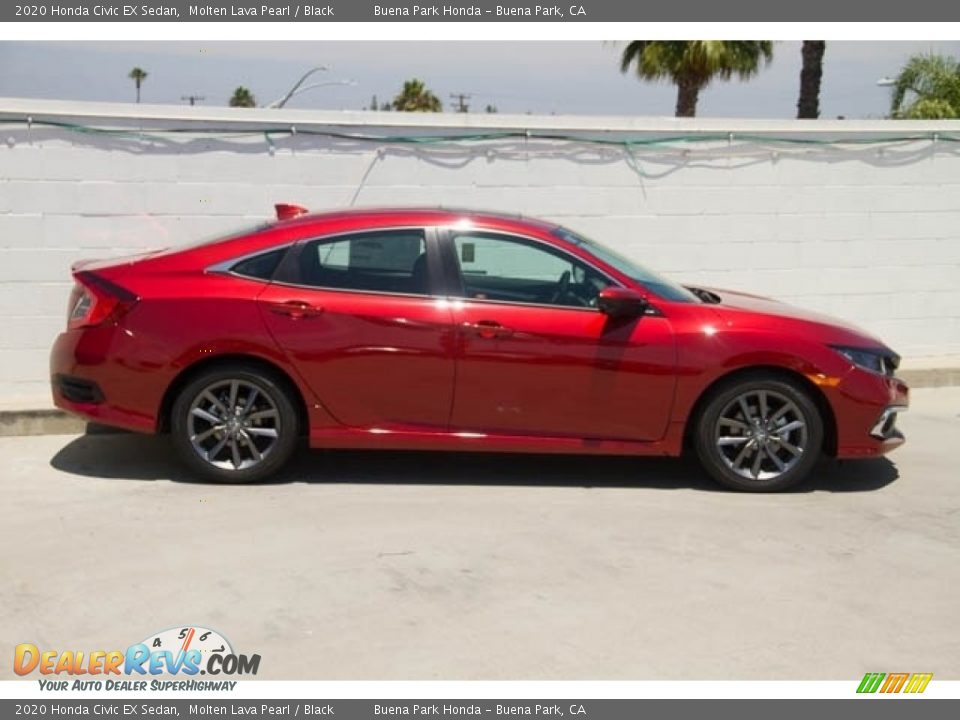 2020 Honda Civic EX Sedan Molten Lava Pearl / Black Photo #8