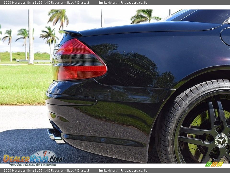 2003 Mercedes-Benz SL 55 AMG Roadster Black / Charcoal Photo #22