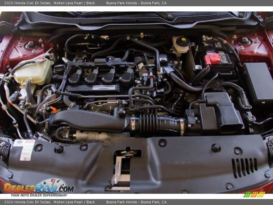 2020 Honda Civic EX Sedan Molten Lava Pearl / Black Photo #9
