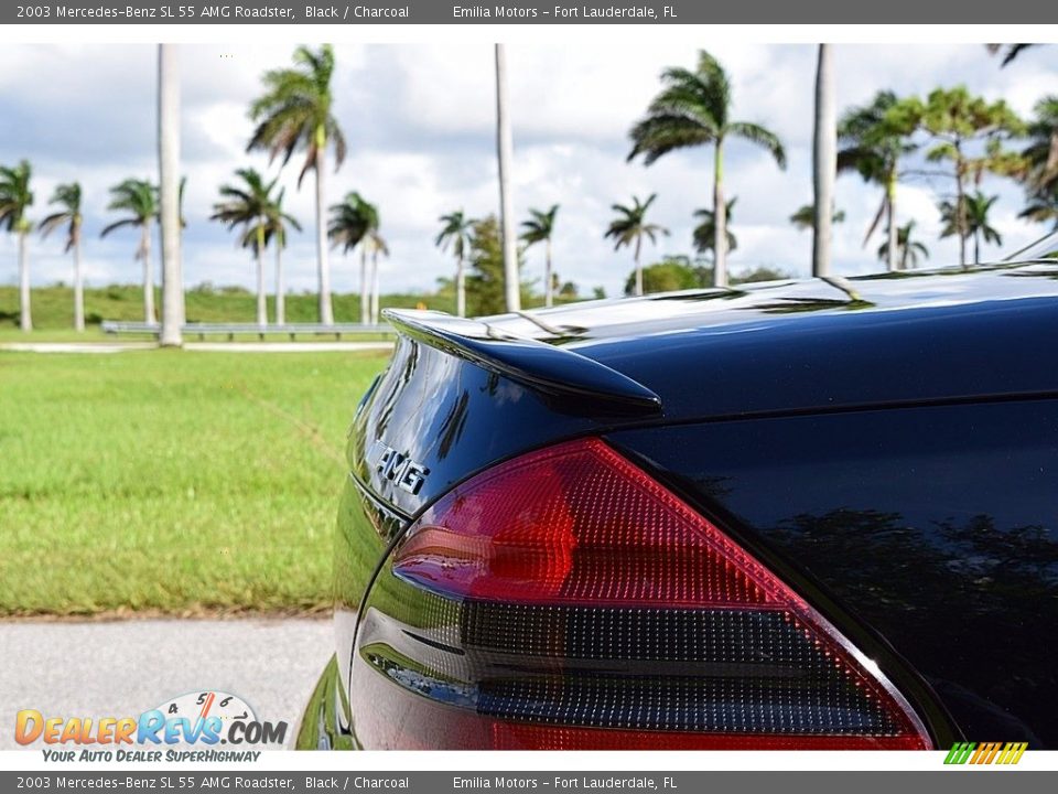 2003 Mercedes-Benz SL 55 AMG Roadster Black / Charcoal Photo #23