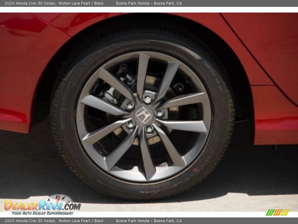 2020 Honda Civic EX Sedan Molten Lava Pearl / Black Photo #10