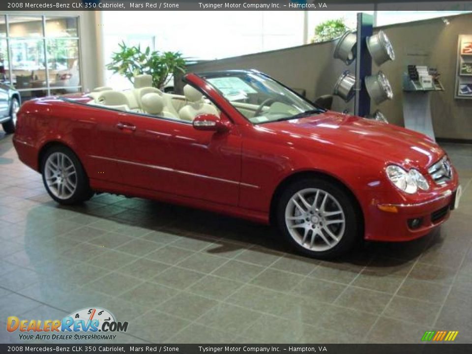 2008 Mercedes-Benz CLK 350 Cabriolet Mars Red / Stone Photo #6
