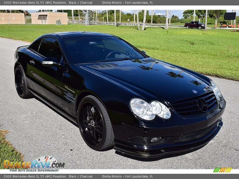 2003 Mercedes-Benz SL 55 AMG Roadster Black / Charcoal Photo #24