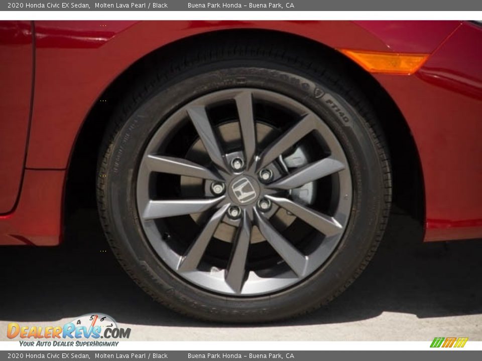 2020 Honda Civic EX Sedan Molten Lava Pearl / Black Photo #11