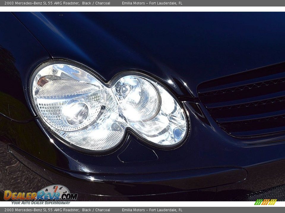 2003 Mercedes-Benz SL 55 AMG Roadster Black / Charcoal Photo #25