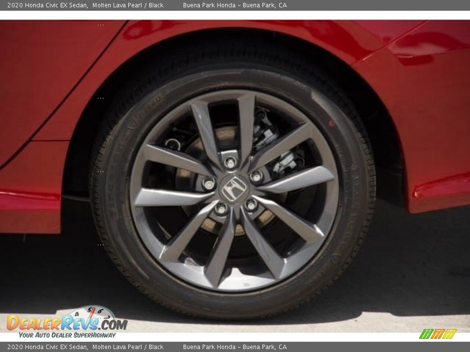 2020 Honda Civic EX Sedan Molten Lava Pearl / Black Photo #12