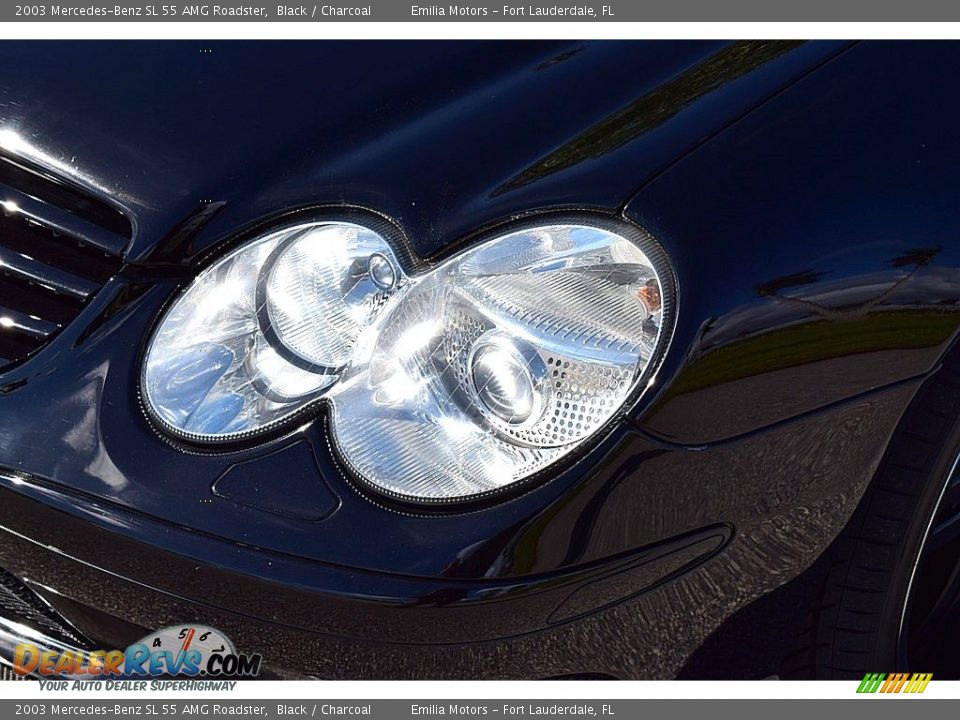 2003 Mercedes-Benz SL 55 AMG Roadster Black / Charcoal Photo #26