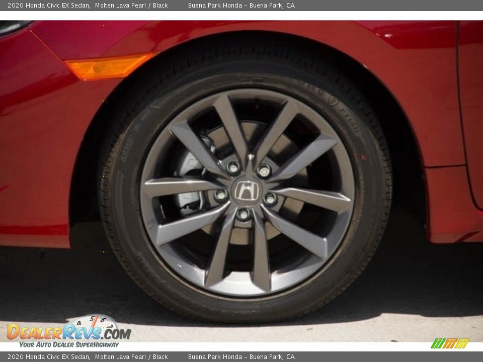 2020 Honda Civic EX Sedan Molten Lava Pearl / Black Photo #13
