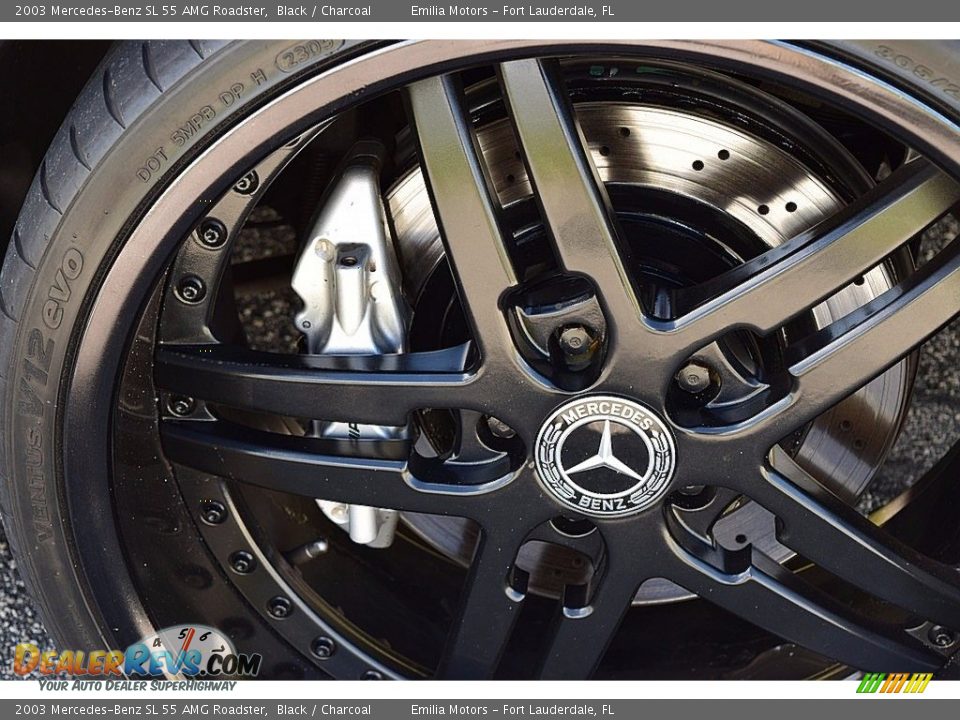2003 Mercedes-Benz SL 55 AMG Roadster Black / Charcoal Photo #33