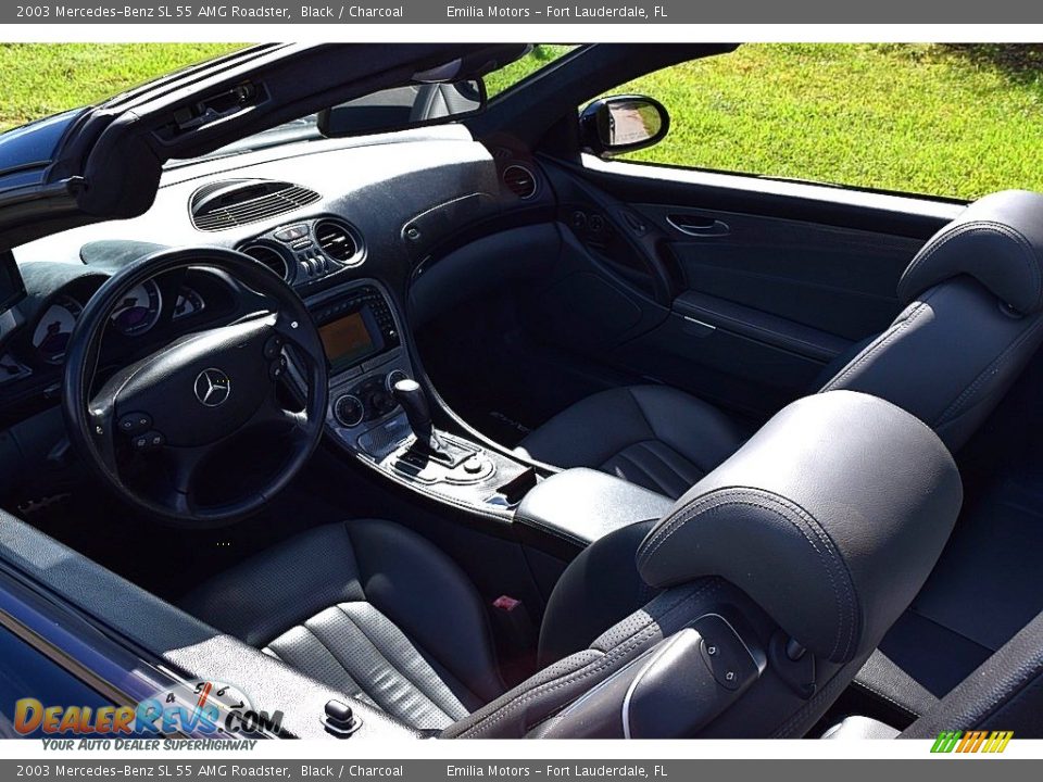 2003 Mercedes-Benz SL 55 AMG Roadster Black / Charcoal Photo #36