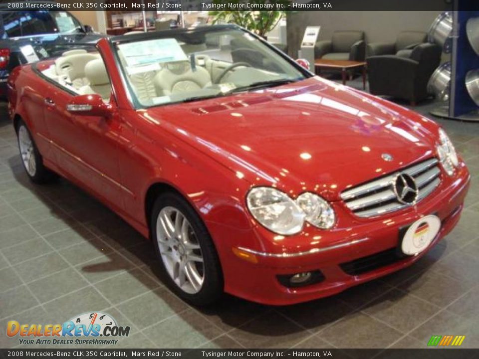 2008 Mercedes-Benz CLK 350 Cabriolet Mars Red / Stone Photo #7