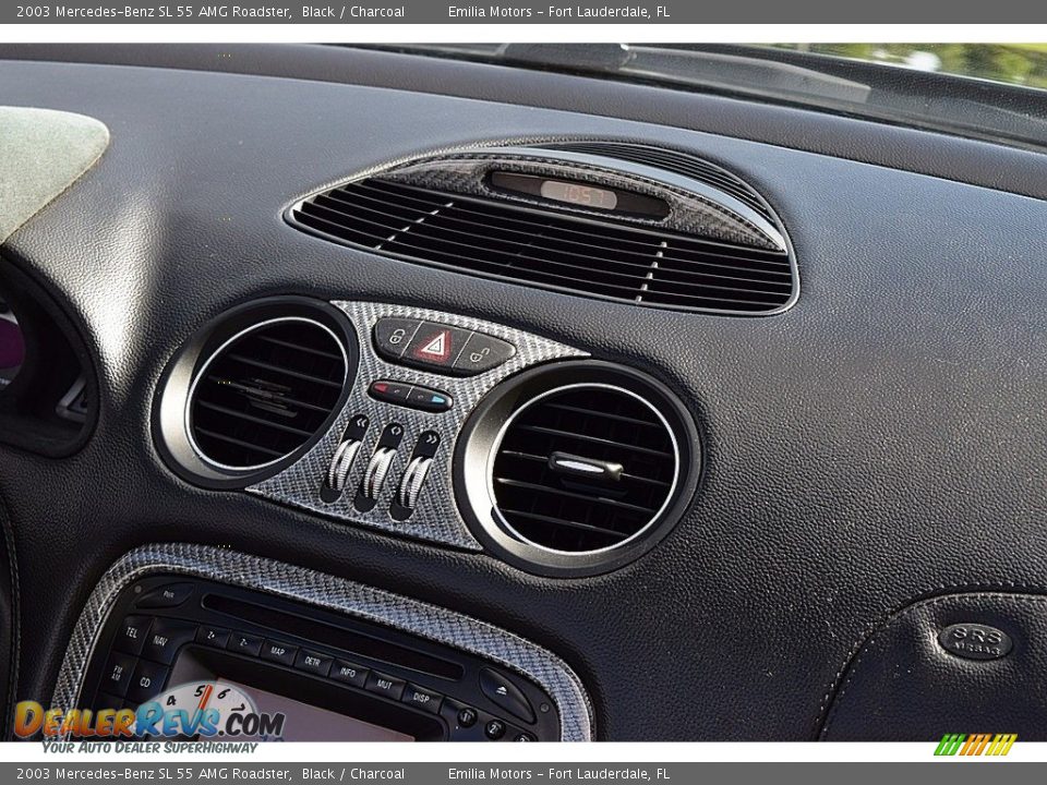 2003 Mercedes-Benz SL 55 AMG Roadster Black / Charcoal Photo #41