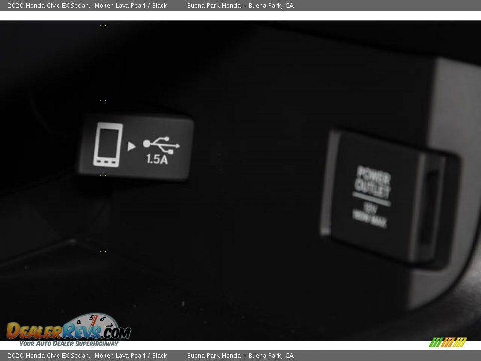 2020 Honda Civic EX Sedan Molten Lava Pearl / Black Photo #31