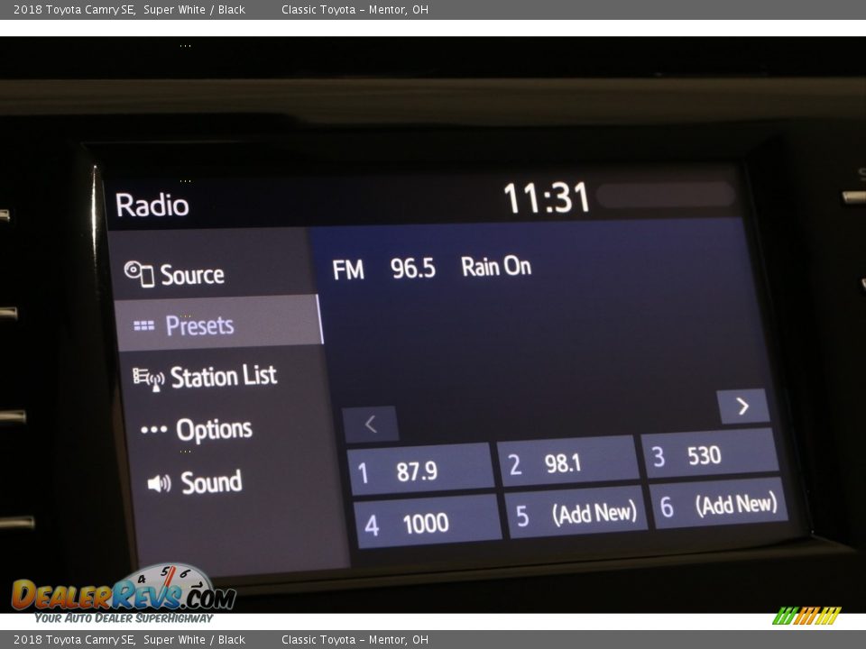 2018 Toyota Camry SE Super White / Black Photo #14