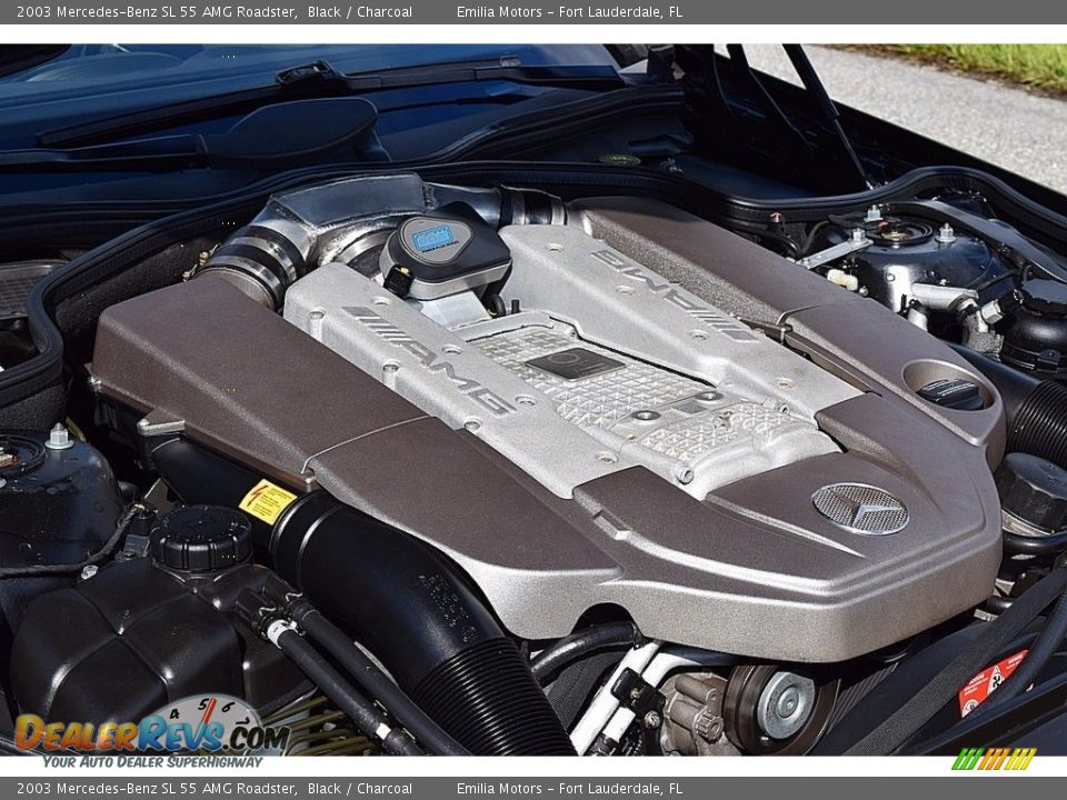 2003 Mercedes-Benz SL 55 AMG Roadster Black / Charcoal Photo #56