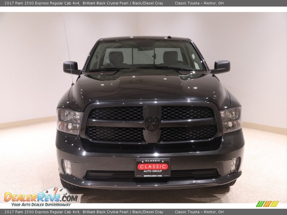 2017 Ram 1500 Express Regular Cab 4x4 Brilliant Black Crystal Pearl / Black/Diesel Gray Photo #2