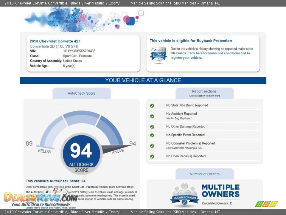Dealer Info of 2013 Chevrolet Corvette Convertible Photo #2