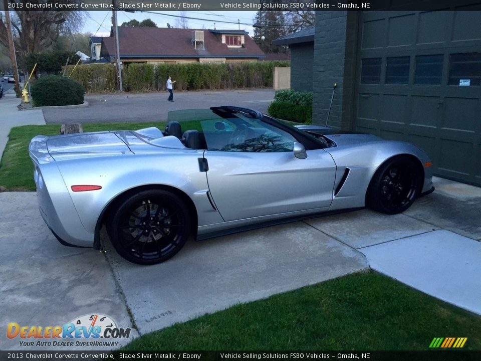 2013 Chevrolet Corvette Convertible Blade Silver Metallic / Ebony Photo #8