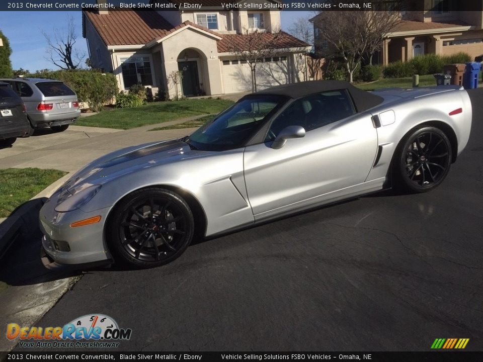 2013 Chevrolet Corvette Convertible Blade Silver Metallic / Ebony Photo #12