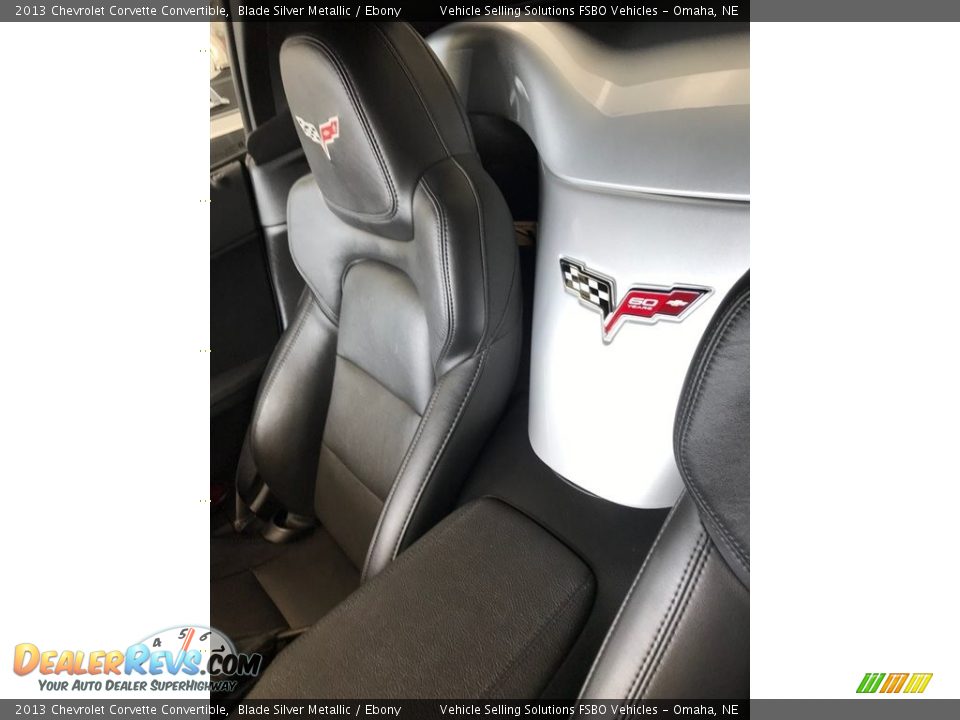 2013 Chevrolet Corvette Convertible Blade Silver Metallic / Ebony Photo #17