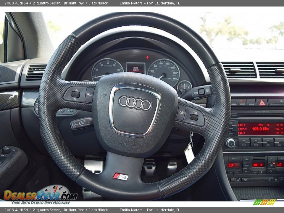 2008 Audi S4 4.2 quattro Sedan Steering Wheel Photo #78