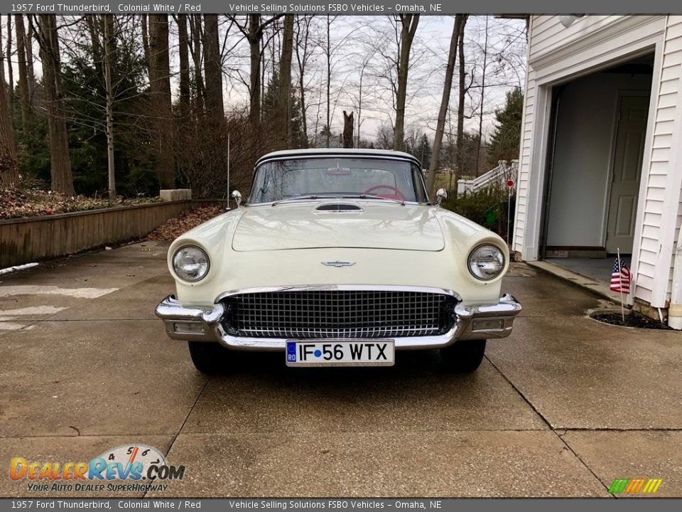 1957 Ford Thunderbird Colonial White / Red Photo #13