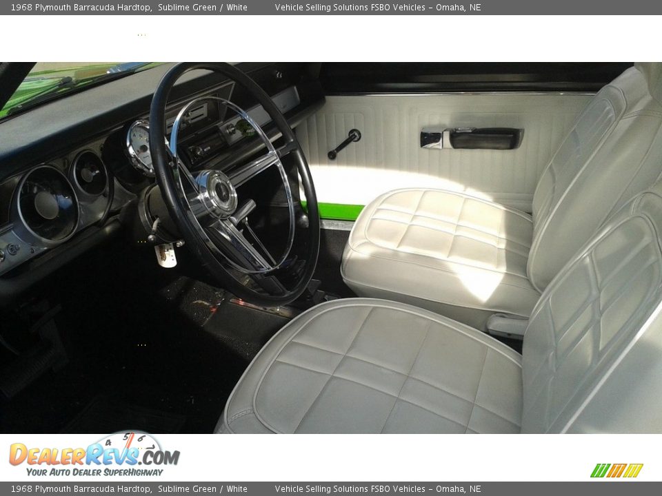 White Interior - 1968 Plymouth Barracuda Hardtop Photo #2