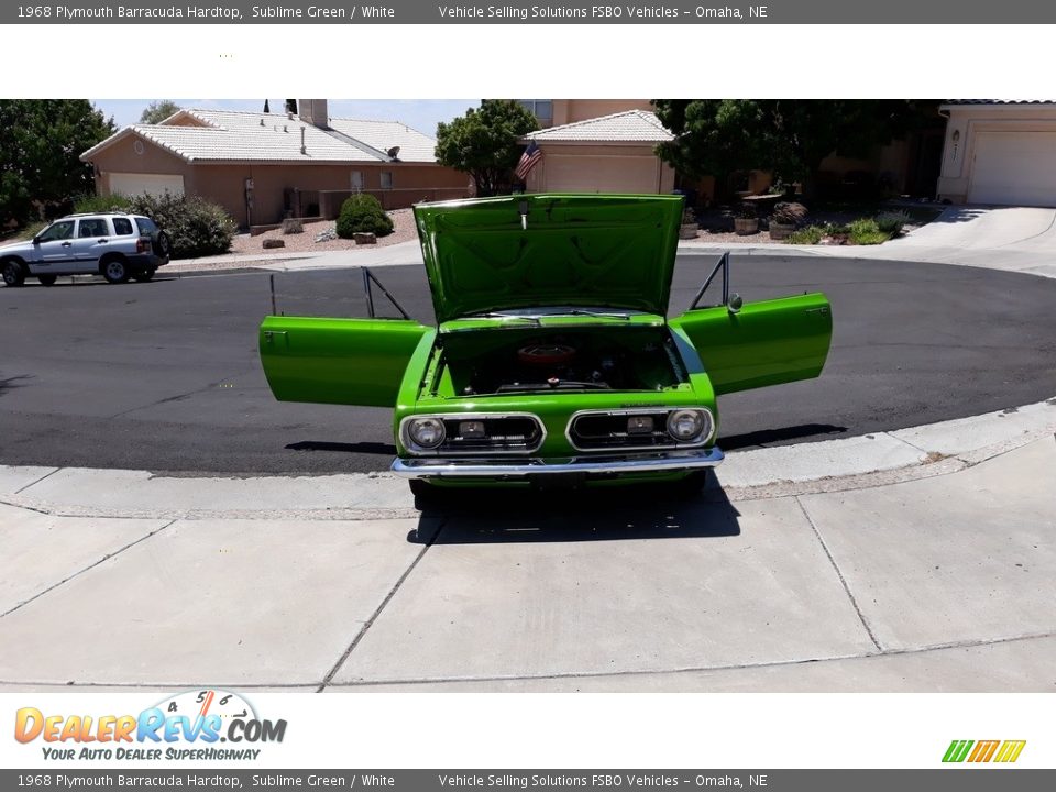 1968 Plymouth Barracuda Hardtop Sublime Green / White Photo #8