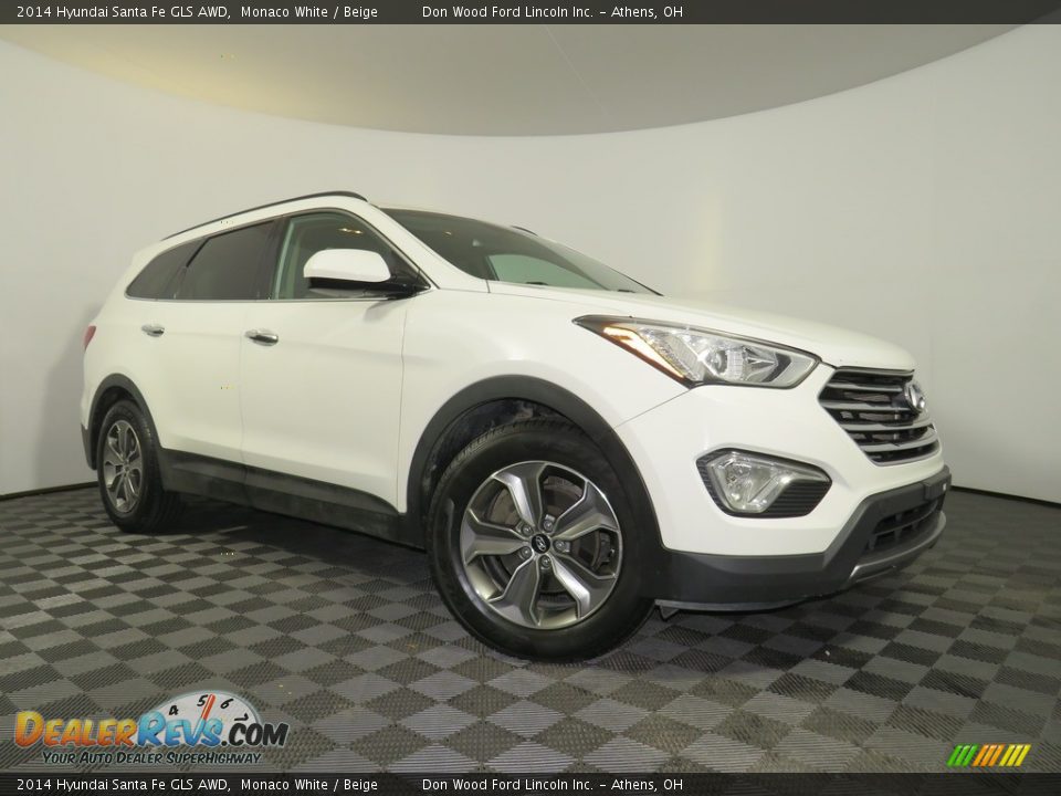 2014 Hyundai Santa Fe GLS AWD Monaco White / Beige Photo #1