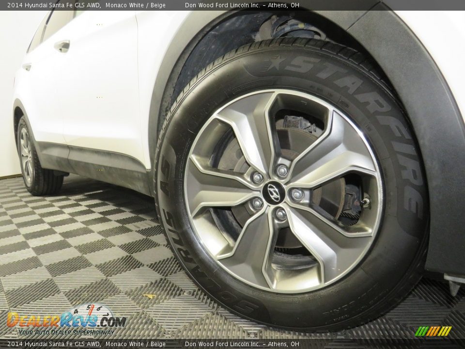 2014 Hyundai Santa Fe GLS AWD Monaco White / Beige Photo #3