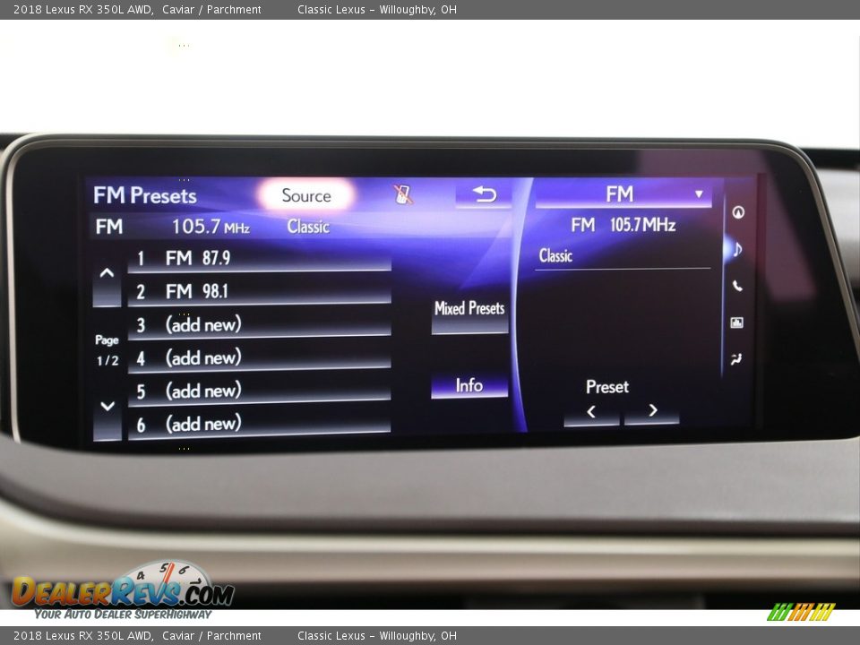 2018 Lexus RX 350L AWD Caviar / Parchment Photo #12