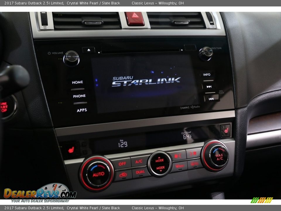 2017 Subaru Outback 2.5i Limited Crystal White Pearl / Slate Black Photo #8