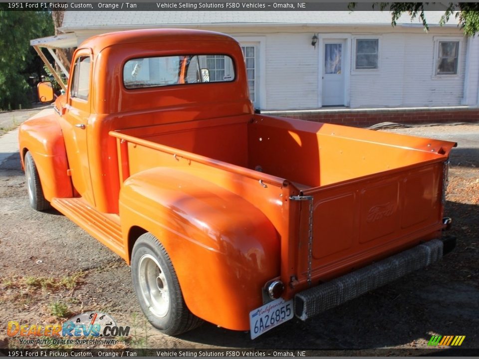 1951 Ford F1 Pickup Custom Orange / Tan Photo #11