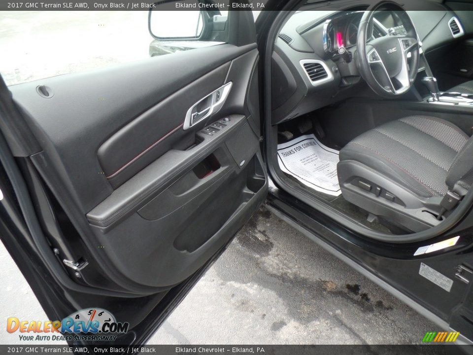 2017 GMC Terrain SLE AWD Onyx Black / Jet Black Photo #14