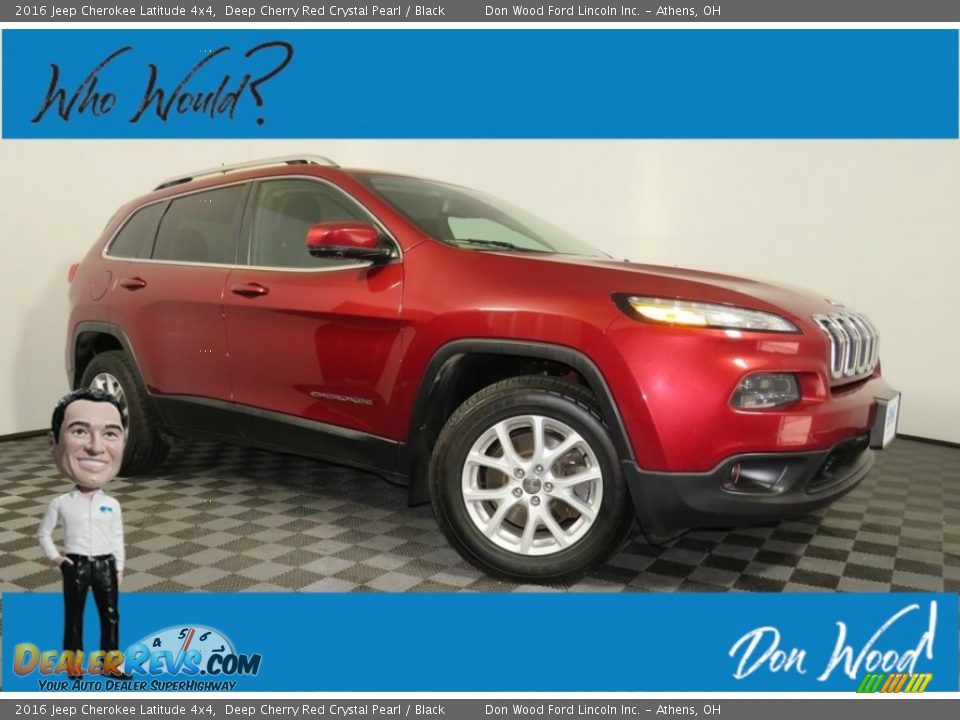 2016 Jeep Cherokee Latitude 4x4 Deep Cherry Red Crystal Pearl / Black Photo #1