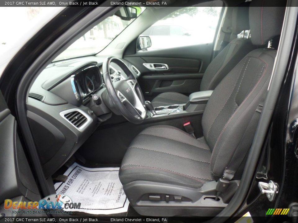 2017 GMC Terrain SLE AWD Onyx Black / Jet Black Photo #17