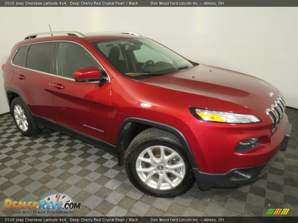 2016 Jeep Cherokee Latitude 4x4 Deep Cherry Red Crystal Pearl / Black Photo #2