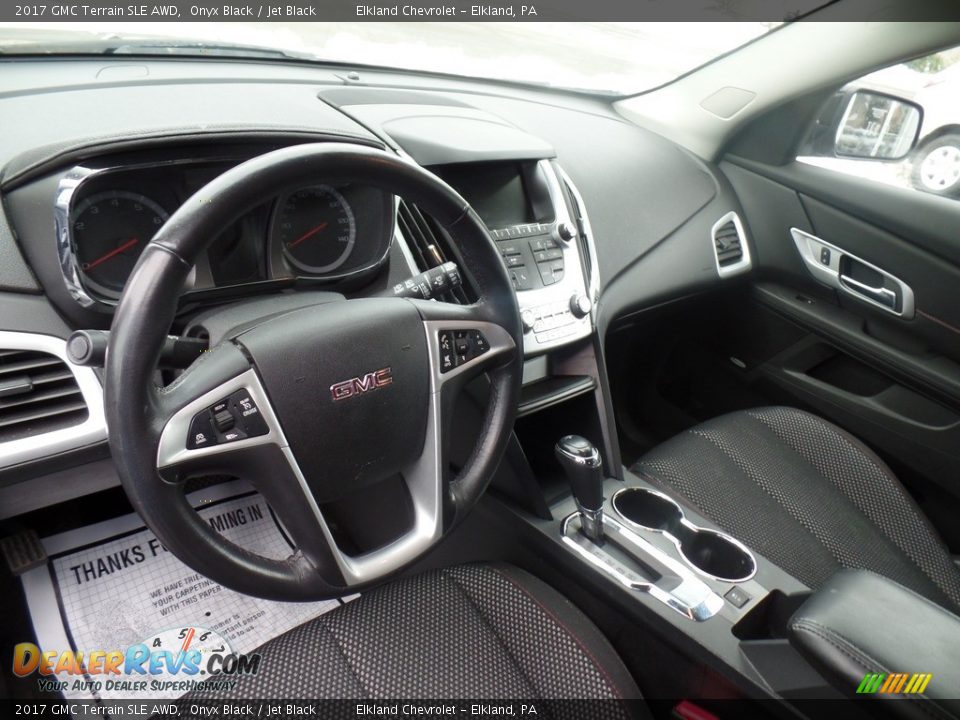 2017 GMC Terrain SLE AWD Onyx Black / Jet Black Photo #18