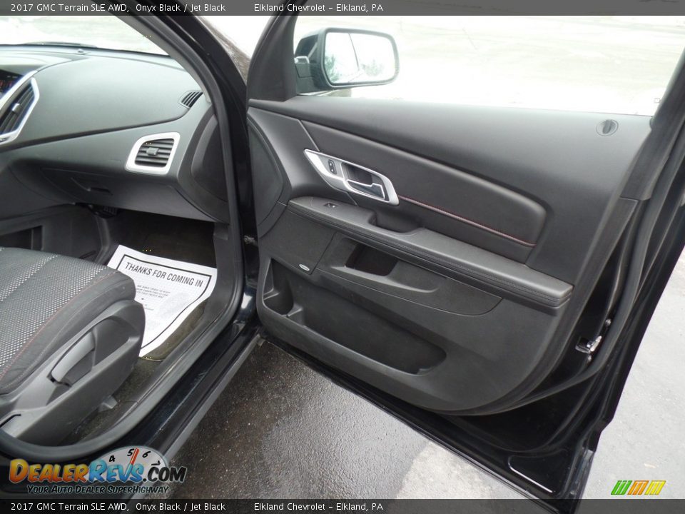 2017 GMC Terrain SLE AWD Onyx Black / Jet Black Photo #35