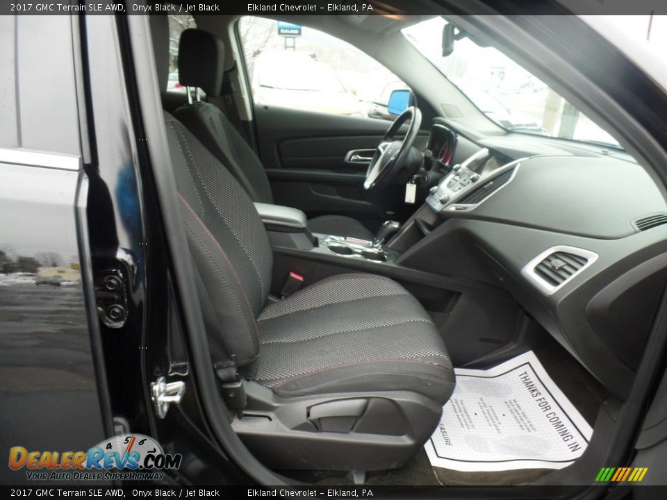 2017 GMC Terrain SLE AWD Onyx Black / Jet Black Photo #36